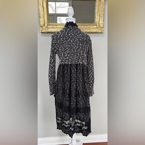 Black and White Knit Cardigan